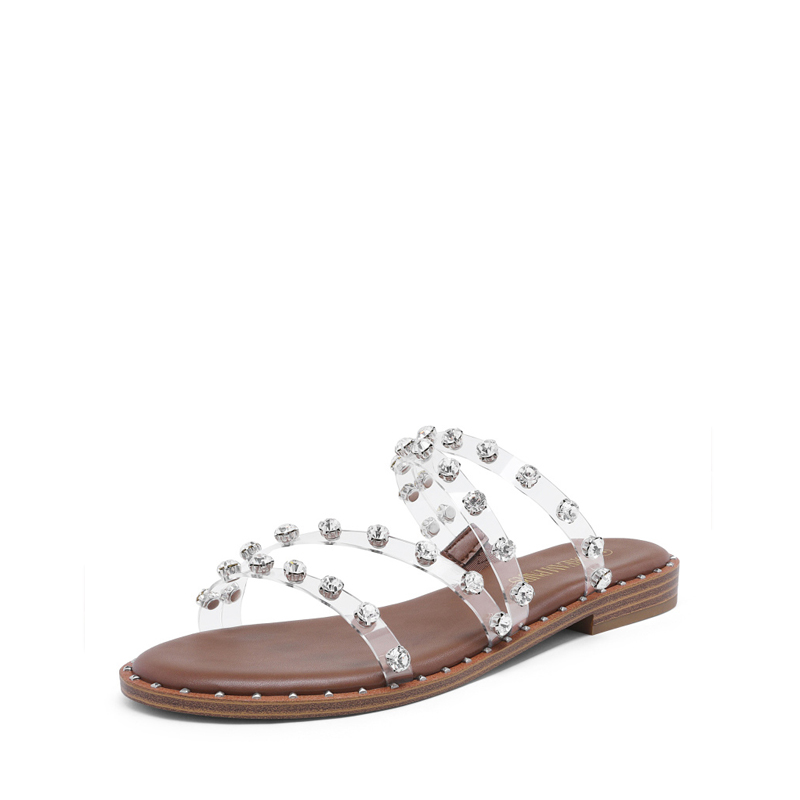Clear studded slides 2025